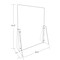 Azar Displays Counter Cashier Shield, Sneeze Guard, Clear Acrylic Protective Barrier. Adjstbl to two heights, 2PK 179822 - alternate 3